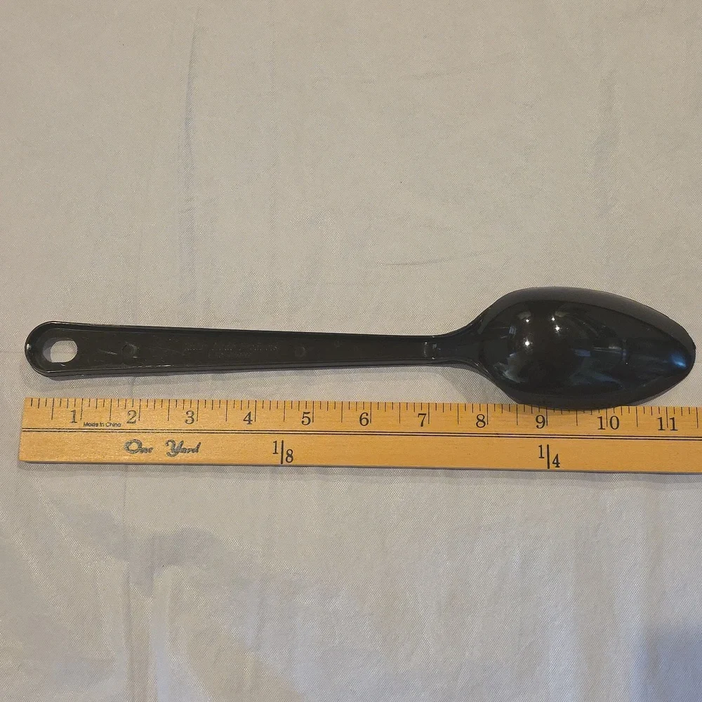 Taylor Made‎ Vintage Plastic Cooking Serving Spoons Black White Set of 2